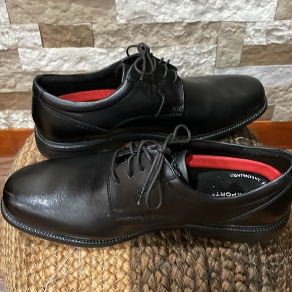 ROCKPORT Men’s  Black Leather Oxfords Sz 11 main image 9